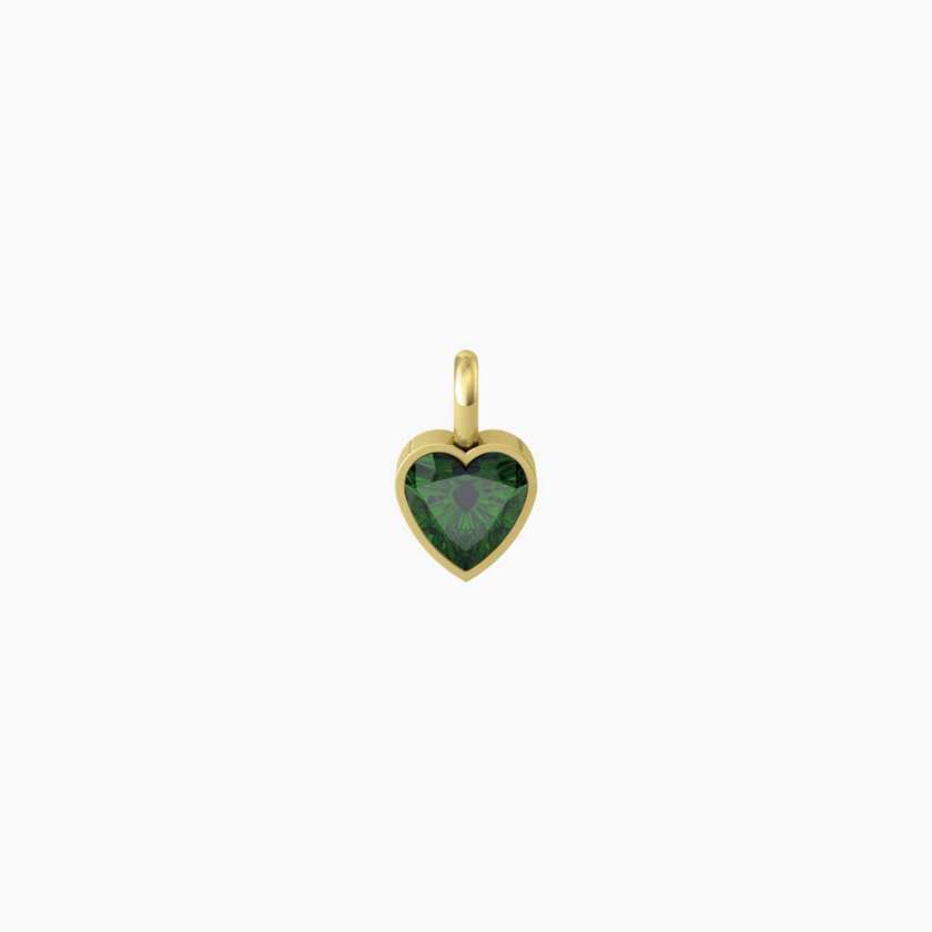 Ciondolo kidult con zircone verde taglio cuore Energia sogni 741132