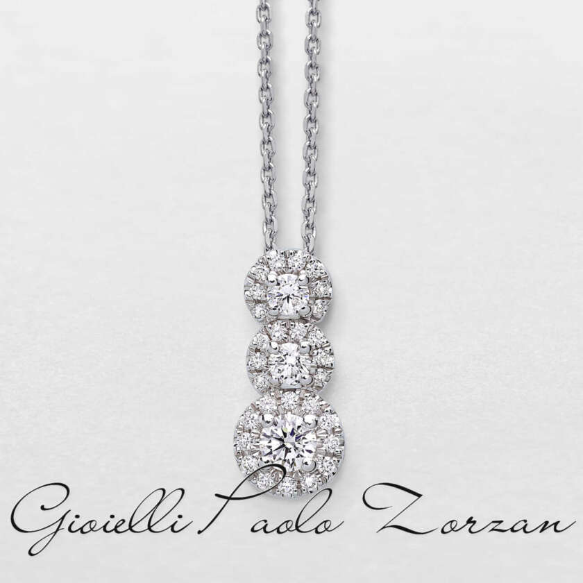 Girocollo Giorgio Visconti in oro bianco e diamanti GBX38308