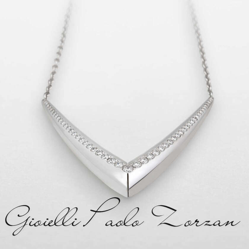 Girocollo Giorgio Visconti in oro bianco e diamanti GB39242