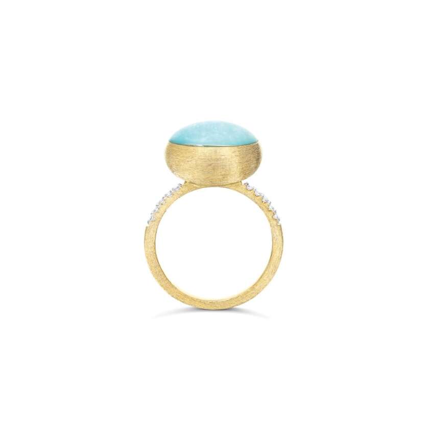 Anello Nanis boules in oro giallo amazzonite e diamanti AS1-609 - immagine 4