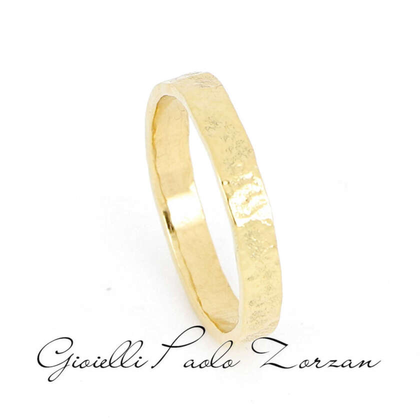 Fede in Oro Giallo 18 kt Fatta a Mano mod. Baten ref F30G04