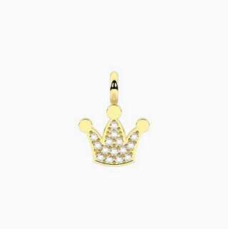 Ciondolo kidult dorato a forma di corona Corona unicitÀ 741189  Elementi per Bracciali