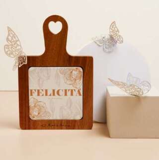 Bomboniere Claraluna Tagliere decorato “Felicita'” 25059/A  Matrimonio