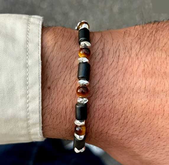 Bracciale Dandy street uomo in argento LV01 - immagine 2