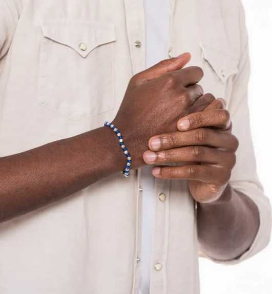 Bracciale Dandy street uomo in argento con chiusura con moschettone JOY05 - immagine 2