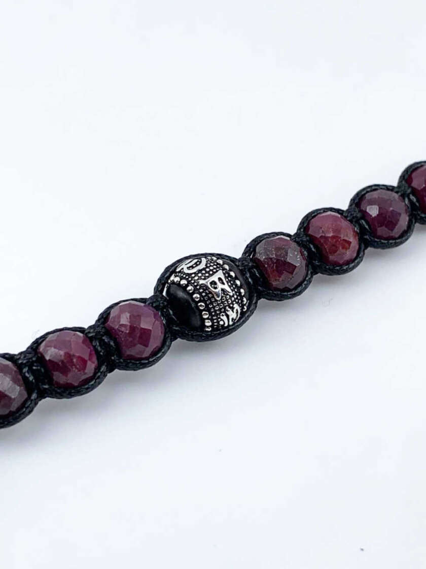Bracciale Tamashii in argento e rubini  BPS101-RU - immagine 2