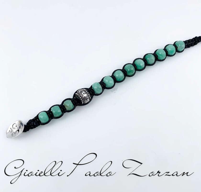 Bracciale Tamashii in argento e smeraldi BPS101-EM