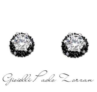 Orecchini Artlinea in oro 18 kt e diamanti bianchi e neri OD311/DN-LL  Orecchini Punto Luce