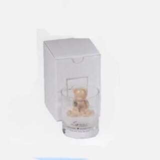 Candela con orsetto beige Laguna Home 1-00813   Candele e Portacandele Regalistica
