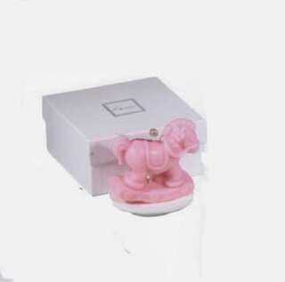 Candela profumata cavallo a dondolo rosa con piattino Laguna Home  1-00823  Regalistica