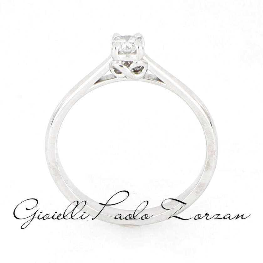 Anello Solitario Infinito in Oro con Diamante Naturale ct. 0.15 ref ANPZ2513 - immagine 4