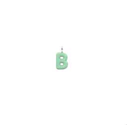 Iniziale B kidult in acciaio e smalto verde 741240B  Elementi per Bracciali