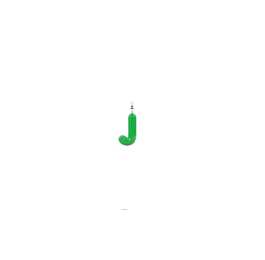 Iniziale J kidult in acciaio e smalto verde 741240J  Elementi per Bracciali