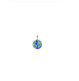 Ciondolo kidult symbols mondo in acciaio e smalto 741232  Elementi per Bracciali