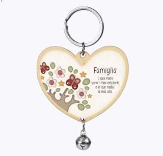Porta chiavi L'angolo delle idee in legno e smalto colorato FAMIGLIA PCH_CR_126_ALB01  Matrimonio