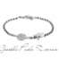 BRACCIALE GAIA in Argento Brunito con Catena a goccia spinello e medaglia GAIAEB9SAC0-M  Bracciali a Maglia