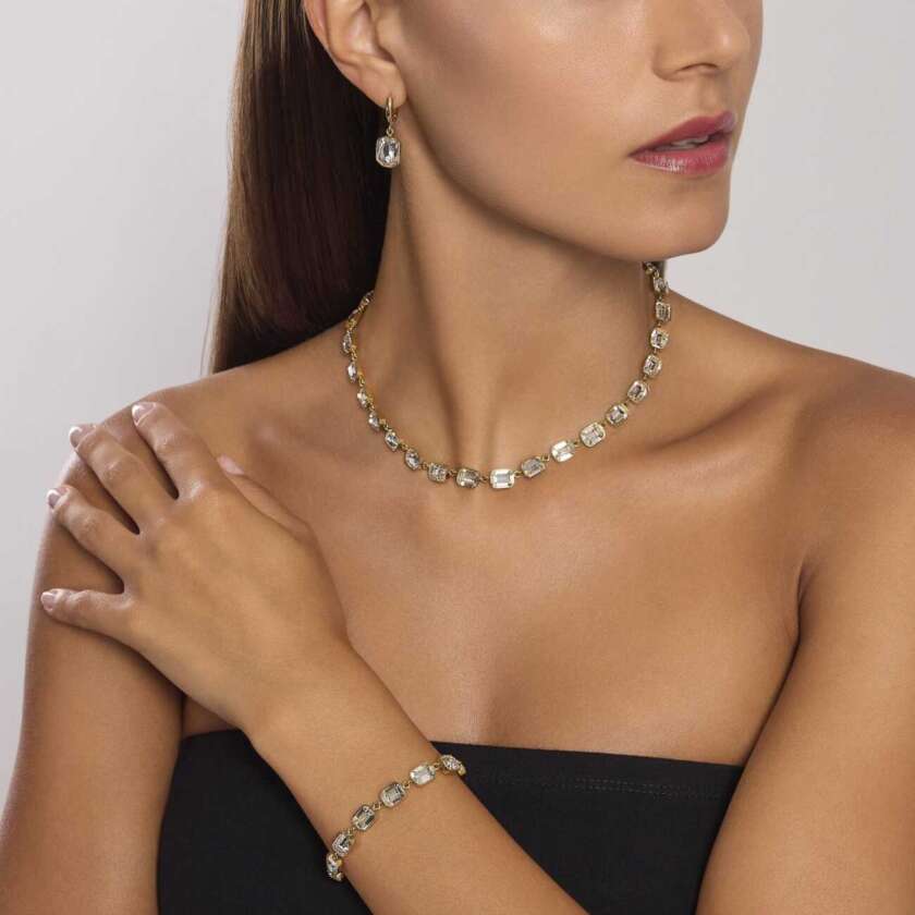 Bracciale kidult Style 01 dorato con cristalli bianchi  831003 - immagine 2