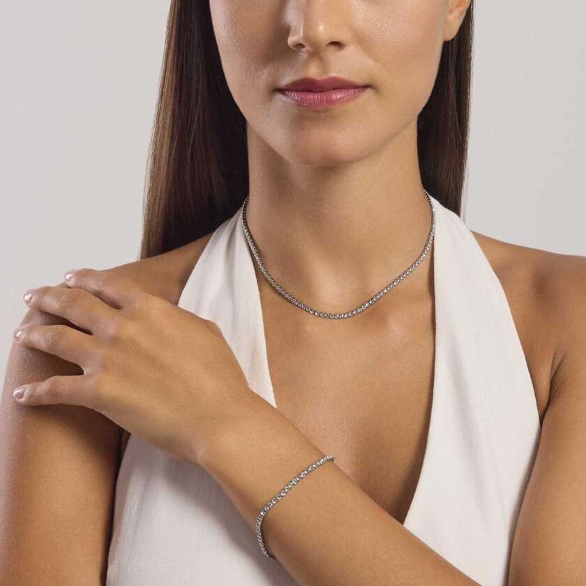 Bracciale kidult Style 11 tennis cristalli bianchi  831014 - immagine 2