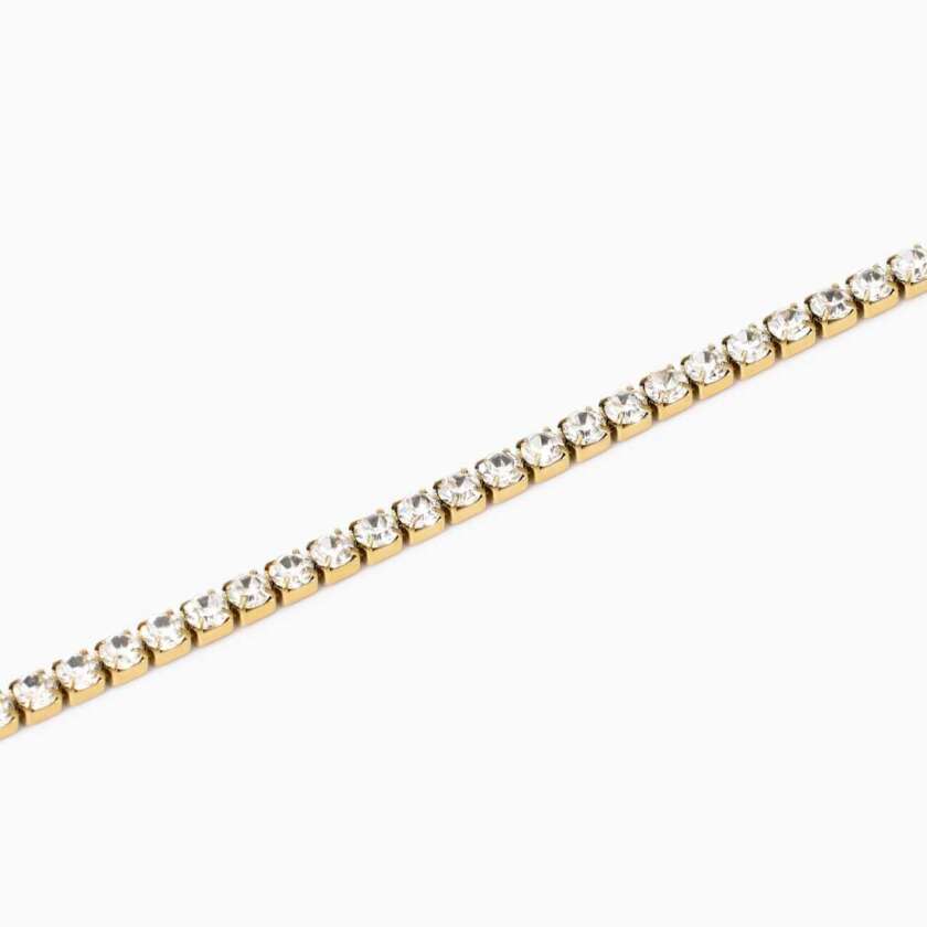Bracciale kidult Style 11 tennis dorato con cristalli bianchi 831019 - immagine 3