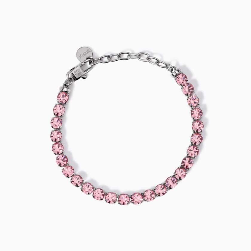 Bracciale kidult Style 12 tennis con cristalli rosa 831023