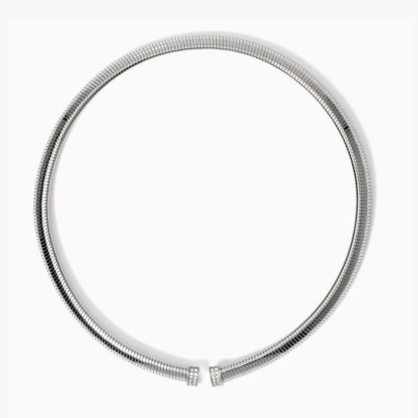 Girocollo kidult Style 13 tubogas in acciaio e cristalli 851030