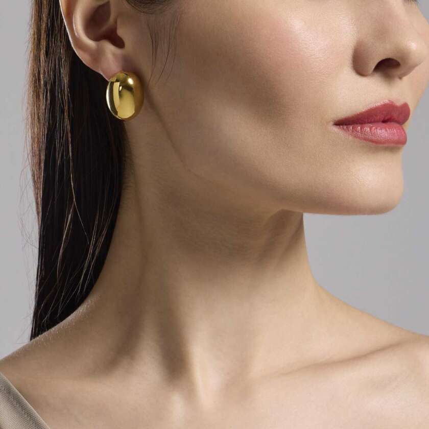 Orecchini kidult Style 09 a lobo in acciaio dorato 861043 - immagine 2