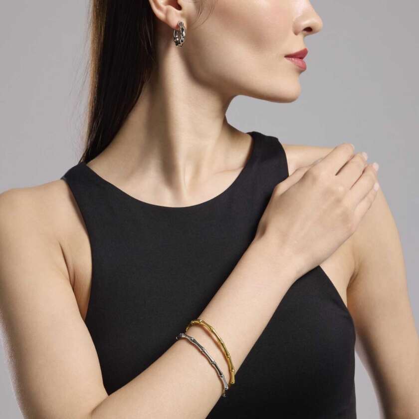 Orecchini kidult Style 20 bambù in acciaio 861053 - immagine 2