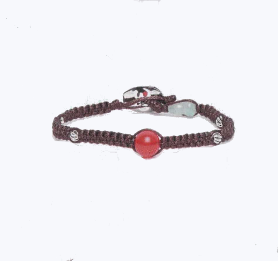 Bracciale Tamashii the silver&jade collection AGATA ROSSO PASSIONE BHS919B-124