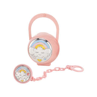 Scatolina e catenella Acca portaciuccio bimba B.40R.6  Regalo per nascita