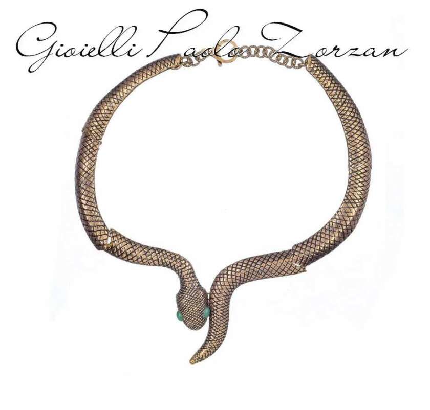 Collana Alcozer serpente semirigida in ottone C178CM23