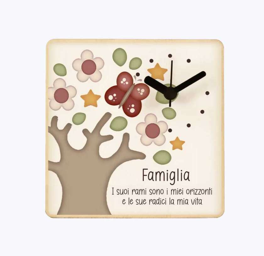 Orologio da Tavolo L'angolo delle idee   I suoi rami sono i miei orizzonti e le sue radici la mia vita. ORO_QU_120_ALB02