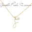 Collana con iniziale pendente F in oro giallo 18 kt SNAZ06  Collane con nome o iniziale