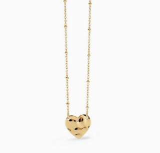 Girocollo kidult dorato con cuore effetto martellato 851009  Girocolli