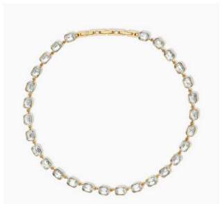 Girocollo kidult dorato con cristalli rettangolari Style 01  851006  Girocolli