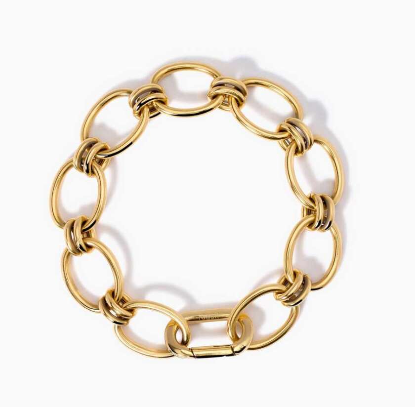 Bracciale kidult dorato con maglie larghe Style 06 831032