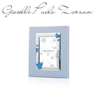 Album Roberto Giannotti in Similpelle Azzurro con cornice con Angeli e Cuori in Argento GICO20  Idee regalo e Oggettistica