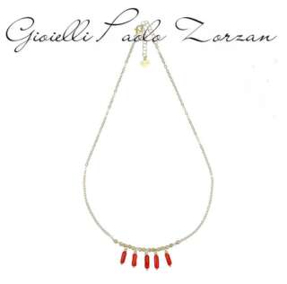 Collana IO&TE tubini di corallo pendenti CLCPTCCODO  Girocolli