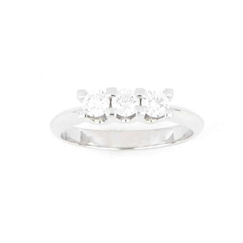Anello Trilogy in Oro Bianco con Diamanti Naturali ct 0.90 ref. ANPZ4208G.090 - immagine 4