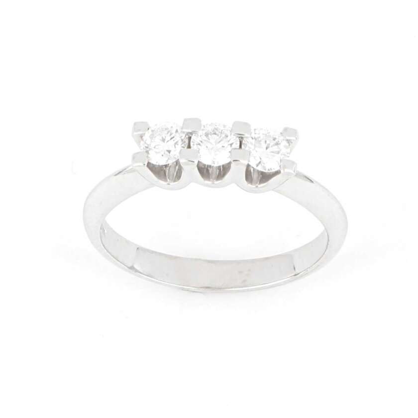 Anello Trilogy in Oro Bianco con Diamanti Naturali ct 0.90 ref. ANPZ4208G.090 - immagine 3