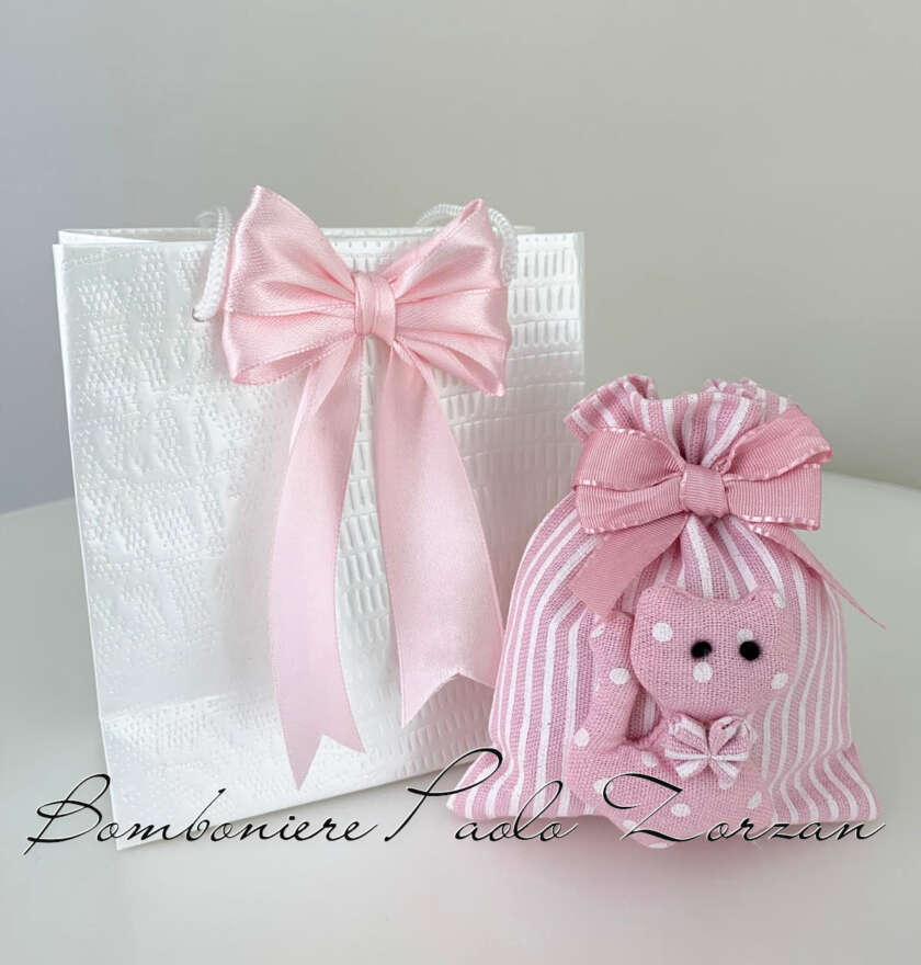 Sacchettino  porta confetti battesimo bimba  MASR041
