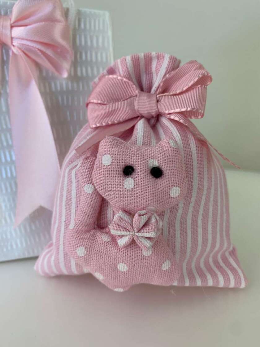 Sacchettino  porta confetti battesimo bimba  MASR041 - immagine 2