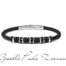 Bracciale Borsari Gioielli in corda nautica nera e argento BR-SAT00A  Bracciali