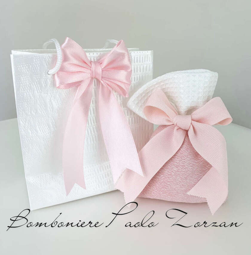 Sacchettino porta confetti  battesimo bimba MASR065