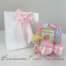 Cornice con termometro porta confetti  battesimo bimba MASR058  Battesimo