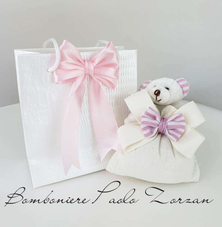 Sacchettino porta confetti  battesimo bimba MASR069