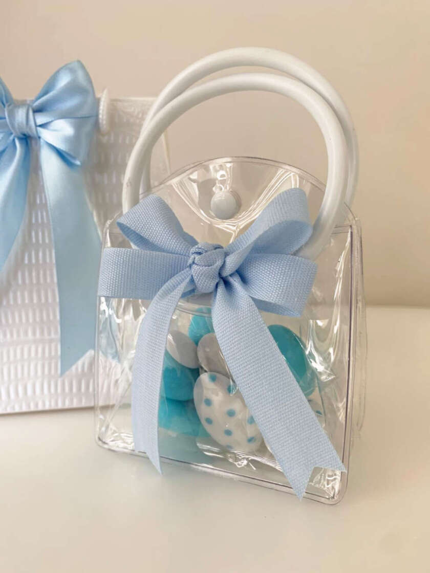 Borsetta porta confetti battesimo bimbo MASR039 - immagine 2