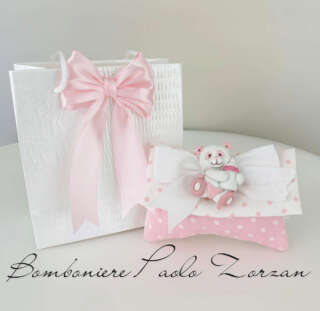 Sacchettino porta confetti  battesimo bimba MASR066  Battesimo
