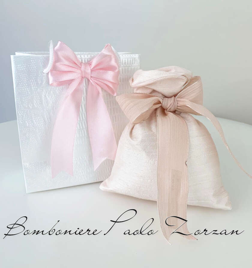 Sacchettino porta confetti  battesimo bimba MASR075