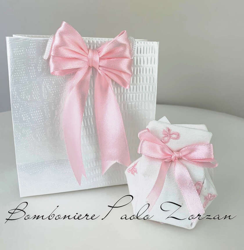 Sacchettino porta confetti  battesimo bimba MASR061
