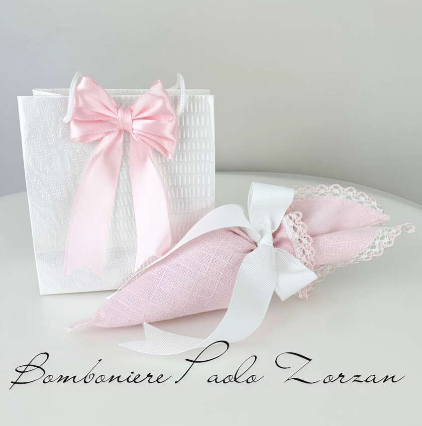 Cono porta confetti  battesimo bimba MASR077